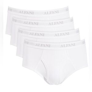 Alfani Men's 4-Pk. Moisture-Wicking Cotton Briefs in White
